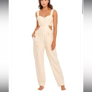 Agua Bendita Cream Jumpsuit